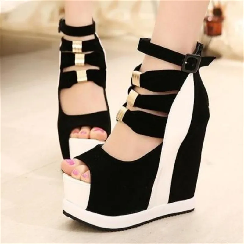 Hot Sale New Summer Shoes Woman Sexy Ultra High Heels Female Sandals Platform Wedges Open Toe Women Shoes Princess Shoes