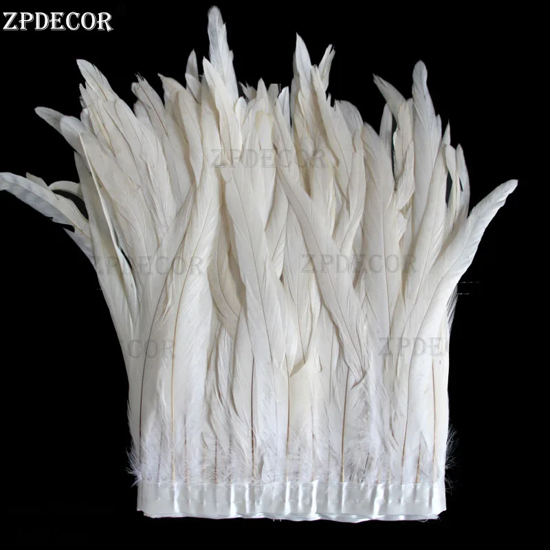 ZPDECOR Sale 35-40CM Rooster Tail Feathers Trim 2 Yard Per Lot