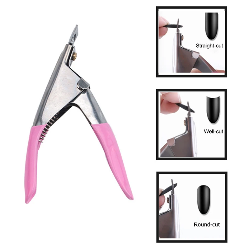 3 Use Way False Nail Clipper Manicure Clamp Clippers Special Type U Word Cut Stainless Steel Cut Clipper Nail Manicure Tools