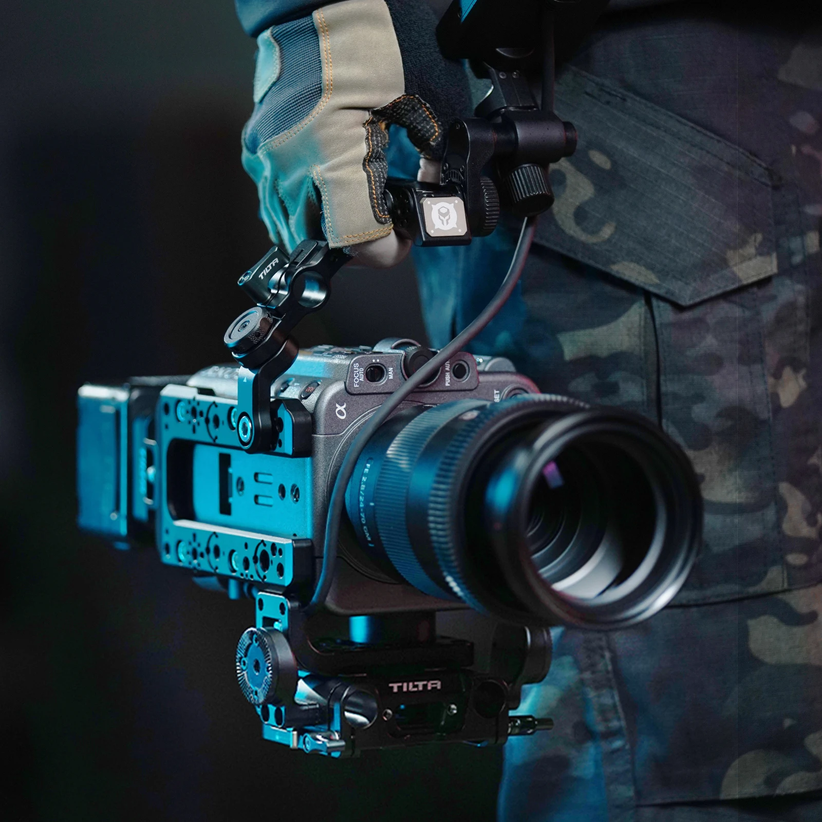 TILTA Camera cage for Sony FX6 ES-T20-C-V Camera Cage Rig Advanced Kit for Sony FX6 V-Mount Top handle