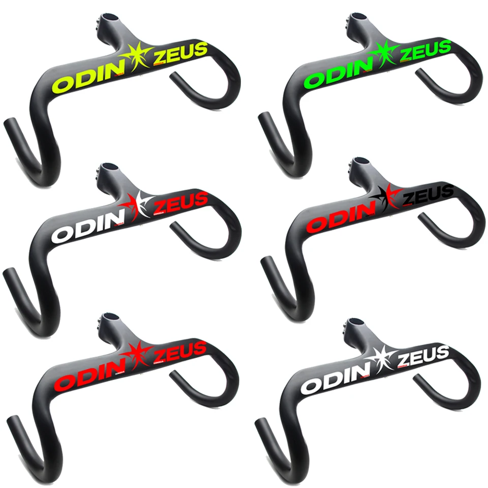 2021 Ultra Light Carbon Road Handlebar Integrated Handlebars and Stem Racing Bicycle Carbon Bent Bar Diameter 28.6mm