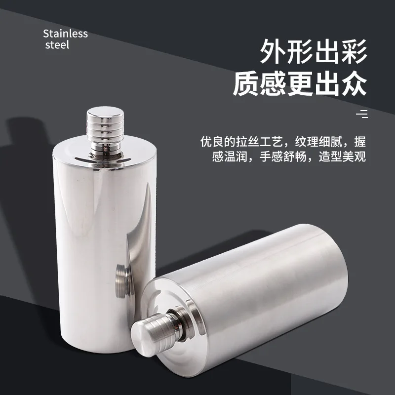 Portable Outdoor Stainless Steel Whisky Flagon, Alcohol Hip Flask, Personalized Cylindrical Whiskey Bottle Kettle, 500ml, 1000ml