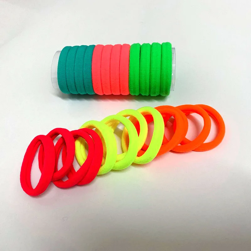 24pcs/set Women Elastic Hair Bands Girls Balck Hair Ring Gum Kid Colorful Nylon Headband  Ponytail Holder Scrunchie wholesale