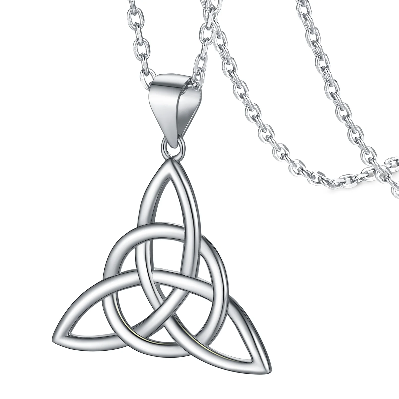 Gift Celtic Knot Pendant Necklace Sterling Silver Irish Jewelry for Women Men Pendant Necklaces with 20'' Chain CP549