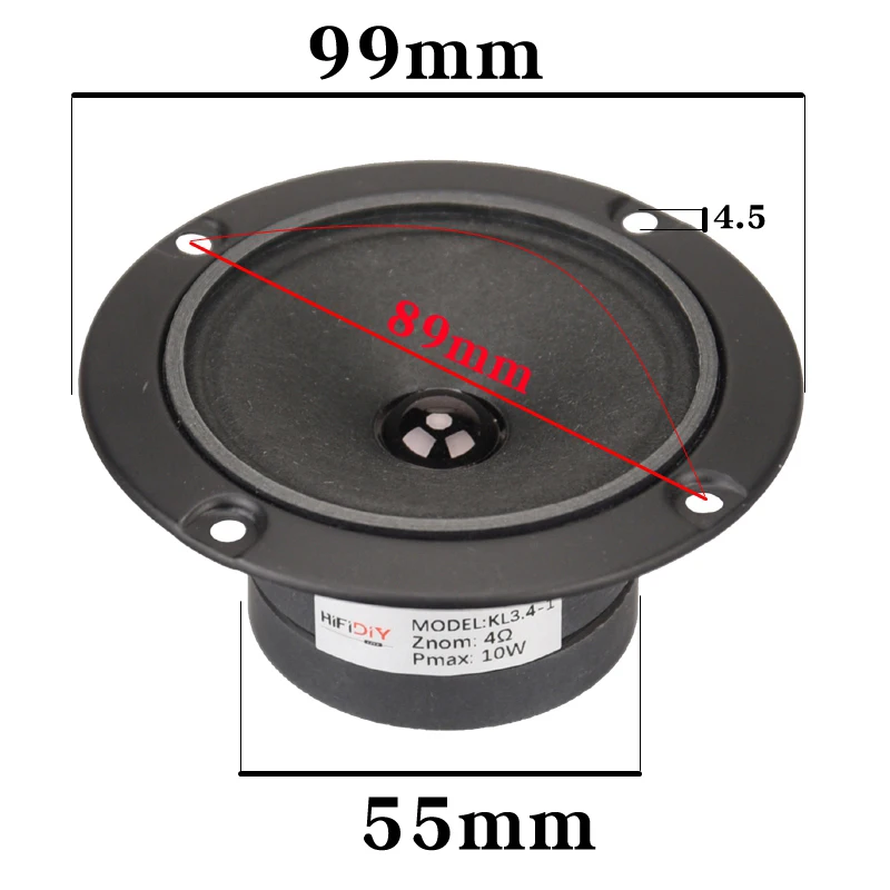 HIFIDIY LIVE 3 4 pulgadas 99mm KTV Tweeter Unidad de altavoz cono de papel 4 OHM 10W altavoz de frecuencia completa ATreble altavoz KL3.4-1