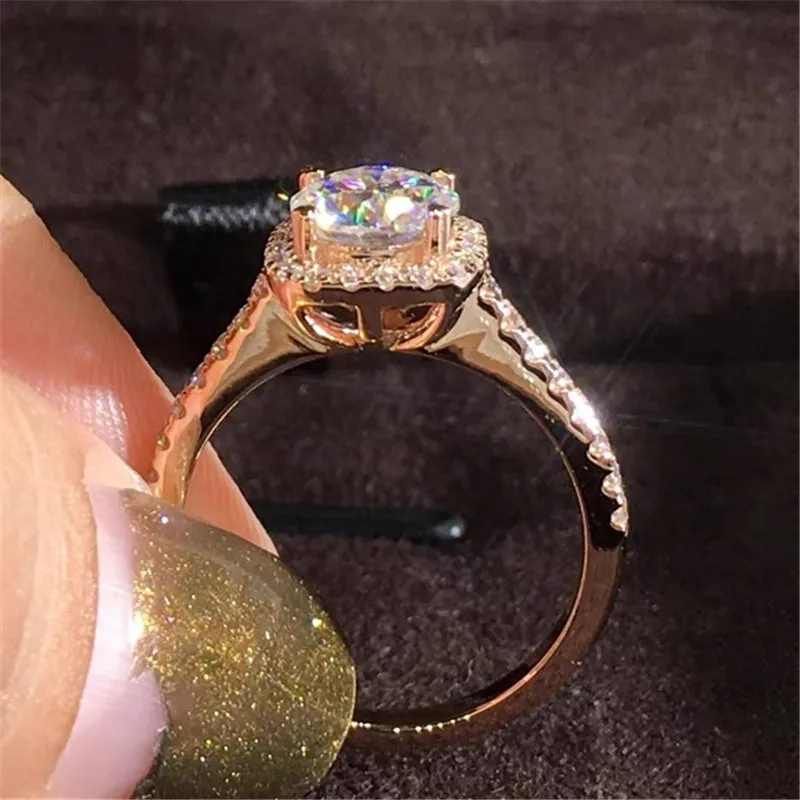 CC Jewelry Fashion Rings For Women‘s Ring Luxury Gold Color Square Stone Anneau Engagement Bijoux Bridal Wedding Ring CC627