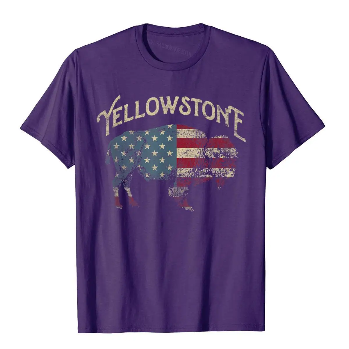 Camiseta Retro del Parque Nacional de Yellowstone para hombres, Tops de algodón de estilo chino, camiseta Popular de moda