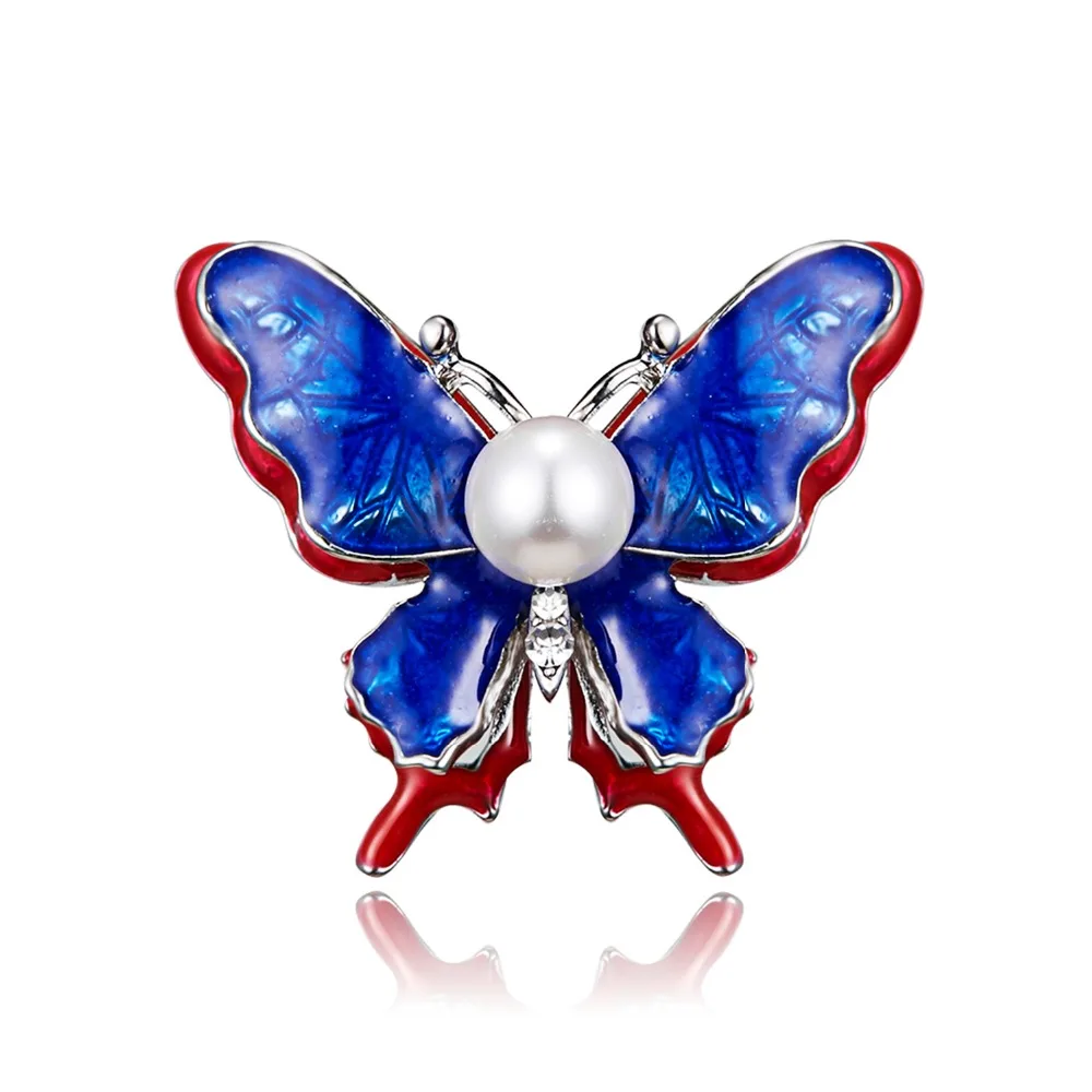 Vintage Bunte Schmetterling Broschen Kristall Strass Metall Emaille Pins Fliegen Insekt Tier Brosche Kleidung Schmuck Geschenke – Detail 29