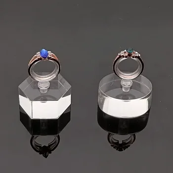 Nuova creatività trasparente acrilico anello espositore gioielli vetrina anello organizzatore titolare gioielli Stand custodie fotografia puntelli