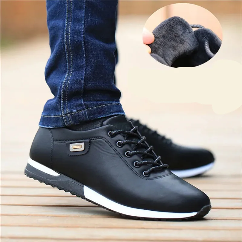 2024 Stylish Boys White Pu Shoes Fashion Leisure Plus Size Mens Pu Sneakers Wear Resitant Non-Slip Mans  Sneakers