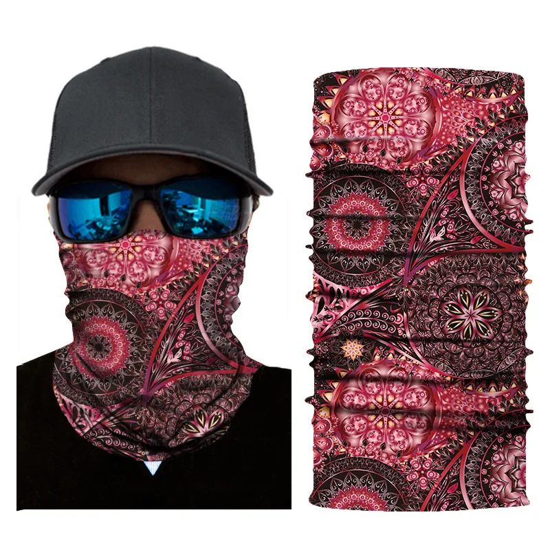 High quality digital printing ethnic magic headband cycling outdoor sport seamless quick-drying headscarf scarf mask