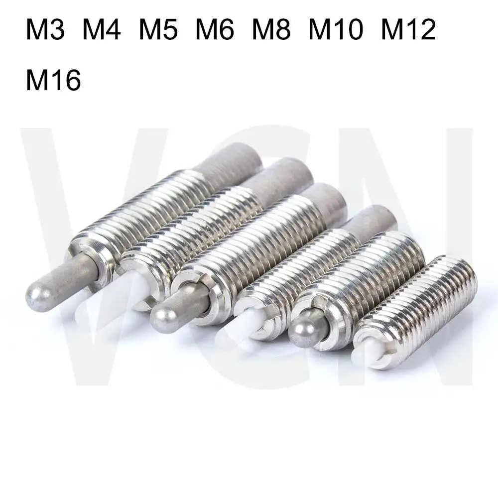 PJLK PJHK PJLW PJHW Spring Plungers pins screw ,Spring pins,304 stainless steel body, . M3M4M5M6M8M10M12M16 VCN515