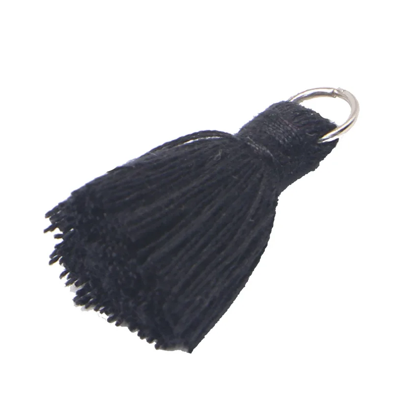 10Pcs 2cm Cotton Hang Ring Short Tassels Trim Pendant DIY Crafts Jewelry Earrings Clothing Home Textiles Fringe Trim Materials