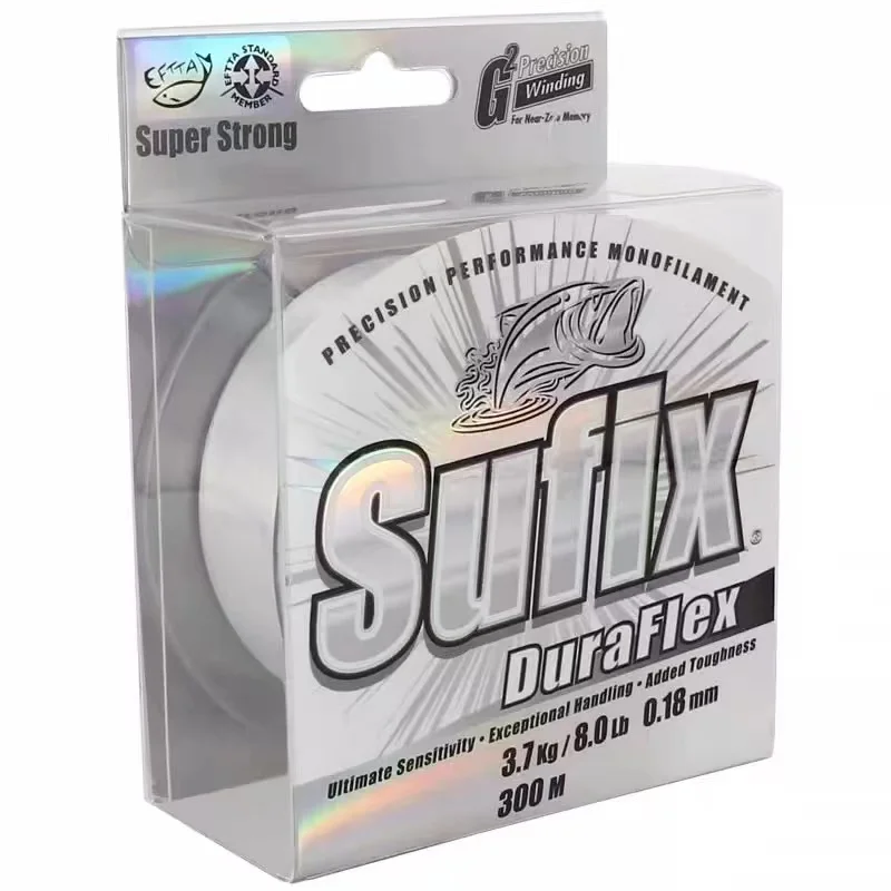 

300m Nylon Lure Line SUFIX Clear Strong Smooth Casting Line For River Steam Fishing