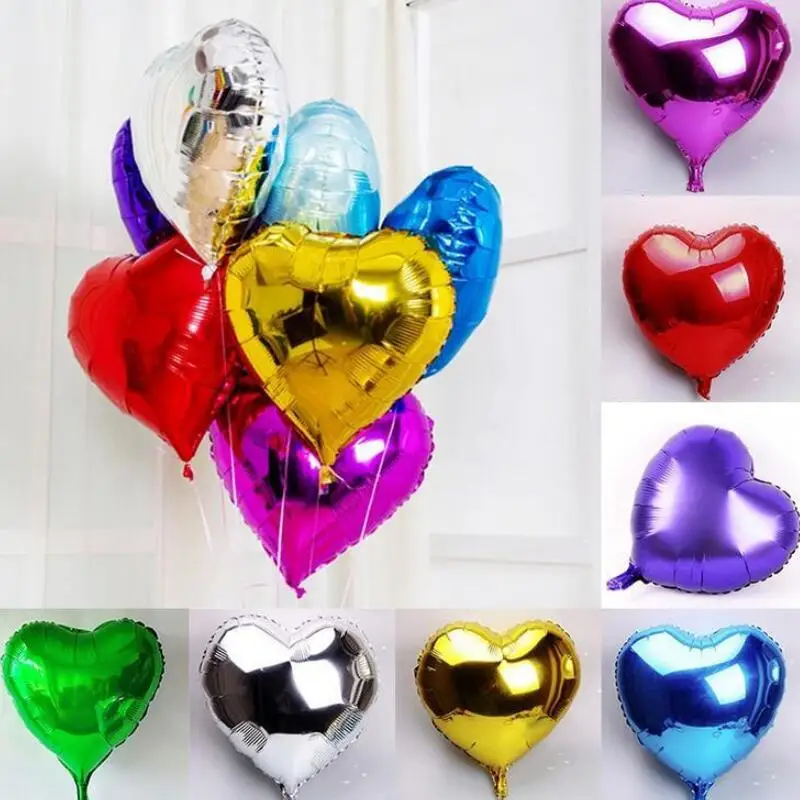 

Birthday Wedding Party DIY Decorations Balloon 18 inch Heart Shaped balloons Air Helium balloon for children LX8548