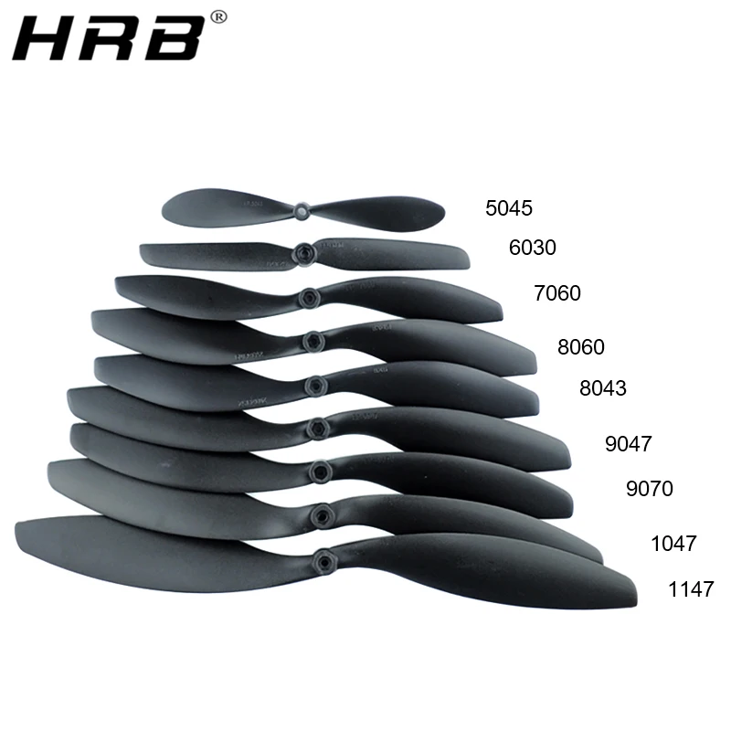 10PCS Propeller Blades Fixed Wing 1047 1147 5045 6030 7060 8043 8060 9047 9070 Prop Paddle 3mm RC Parts For Airplane Drone Motor