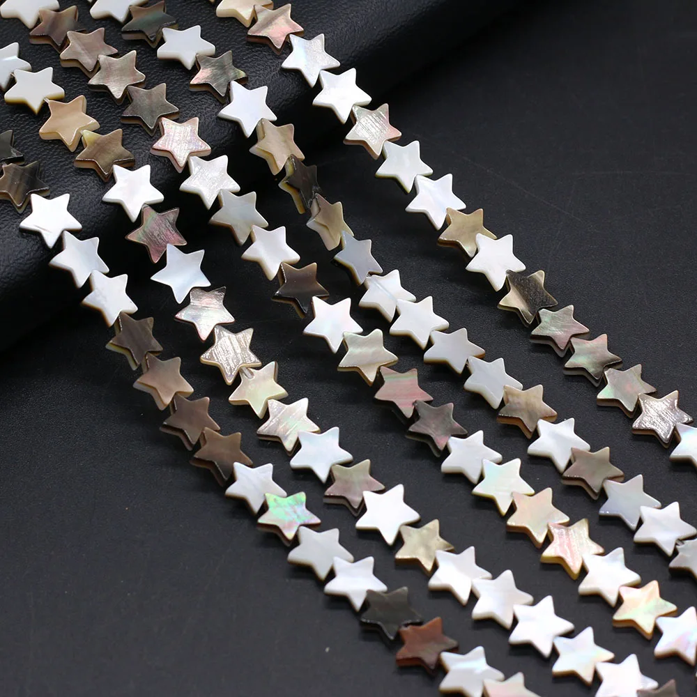 

Natural Freshwater Shell Beads Black Five-Pointed Star Shaped Loose Beaded For Jewelry Making DIY Bracelet Necklace Accessories