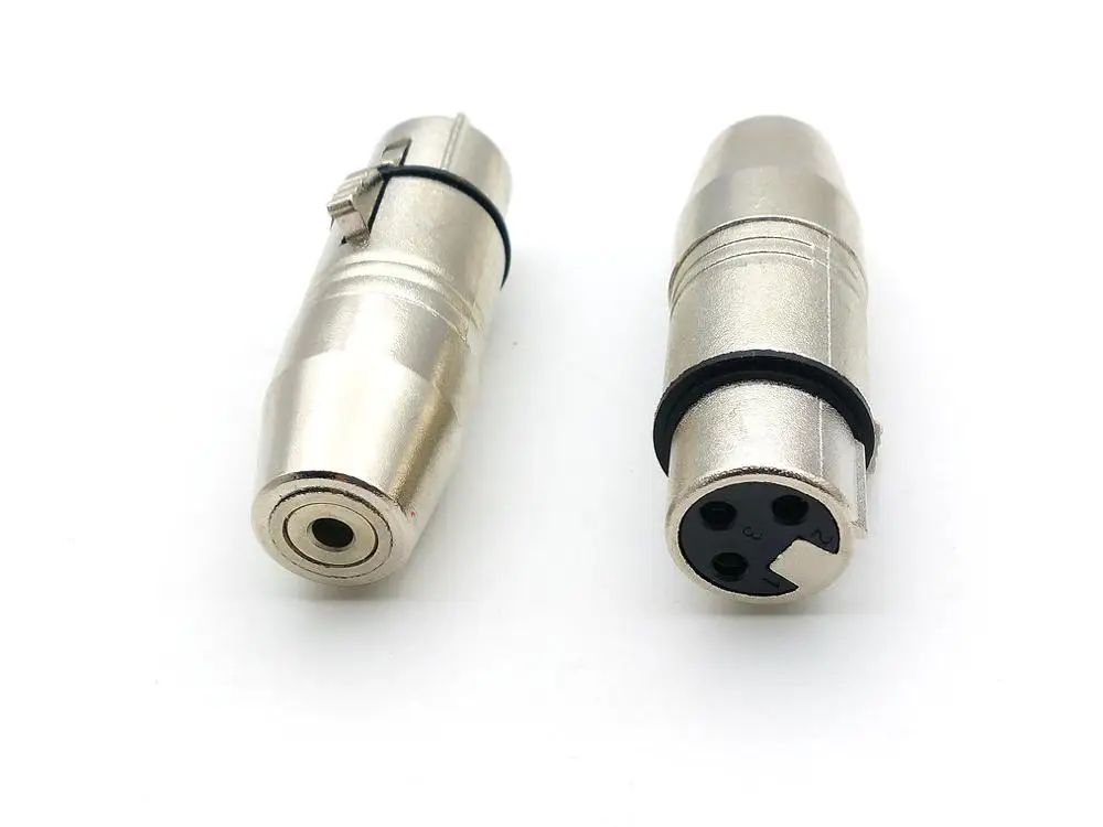 1 sztuk 3 pin XLR Audio żeńskie złącze do 3.5mm stereo złącze wtykowe