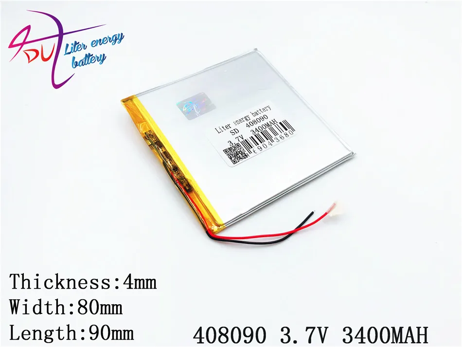Batterie Lithium-polymère de taille 3.7V, 3500MAH, 408090 avec panneau de Protection pour tablette PDA, produits numériques