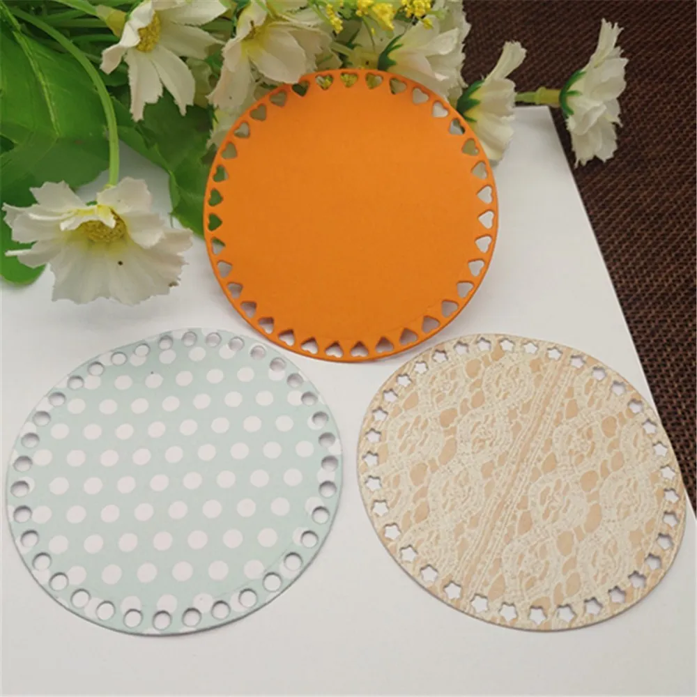 Lace Round metal cutting dies cut die mold Christmas flower leaves Scrapbook paper craft knife mould blade punch stencils dies