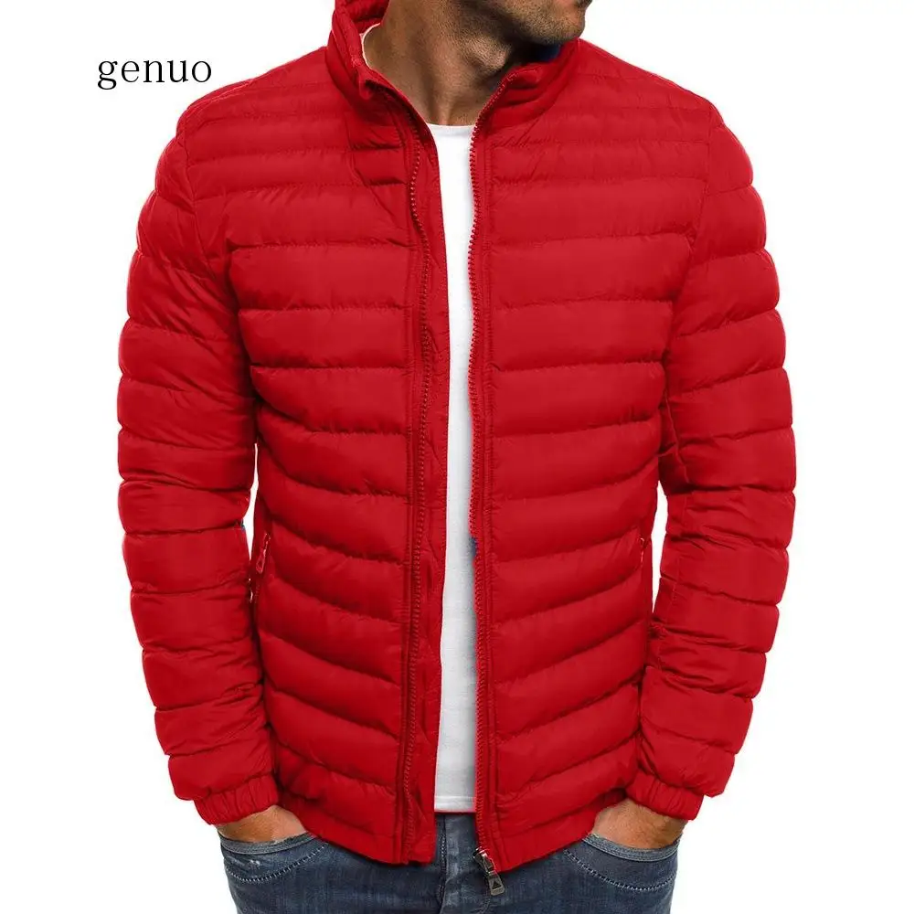 Chaquetas y abrigos de Color sólido para hombre, ropa de moda Simple, azul claro, Parka de manga larga, Top deportivo suelto y cálido para invierno