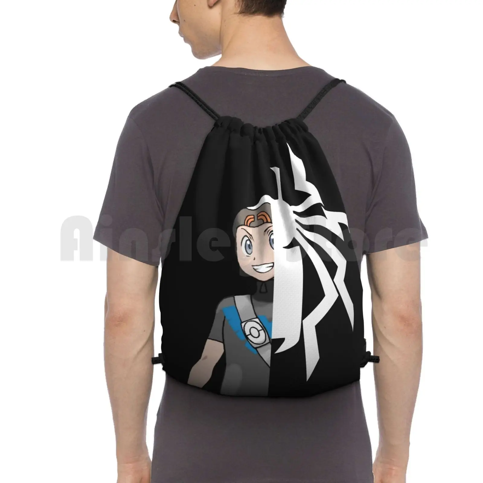 

Nolan & Caleb Logo Backpack Drawstring Bag Riding Climbing Gym Bag Nightwing Comics Superhero Brendan Venom Villian