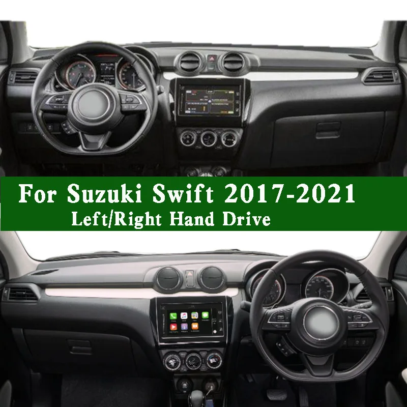 For Suzuki Swift 2017-2021 Dashmat Dashboard Cover Instrument Panel Sunscreen Pad Dash Mat Anti-Dirt Proof Ornaments