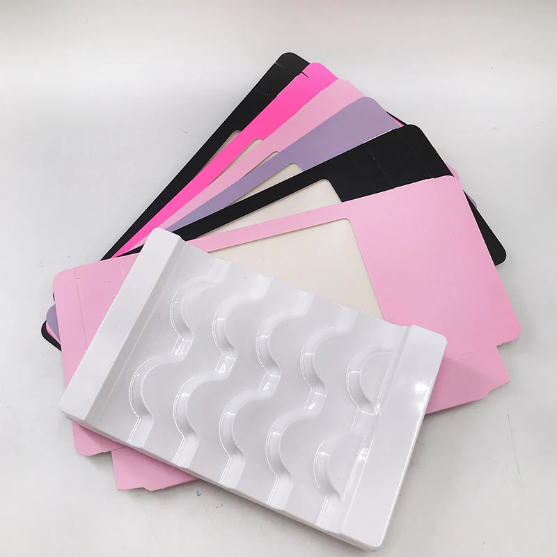 Empty Lash Box Pink Black Lash Package Come With Tray wholesales Cheap for 5 pairs 10pcs per lot