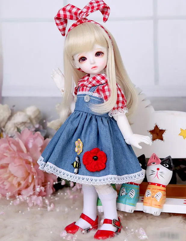 

1/6 scale BJD doll cute kid girl BJD/SD Resin figure doll DIY Model Toy gift. full set with Clothes,shoes,wig A0314Hanael YOSD