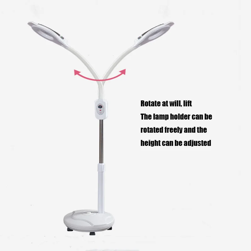 LED Beauty Salon Cold light Lamp 16X Magnifying Glass Tattoo Lamp Beauty Lamp Nail Eyebrow Tattoo Shadowless Floor Lamp Foldable