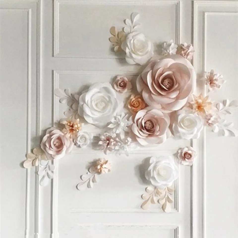 Leaves 12 pieces 18 a flower Wedding store decoration background wall wall paper flower 3 d flower The finished product