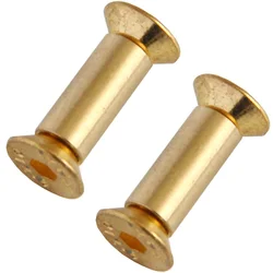 2pcs Brass Screw Rivet Knife Handle Lock DIY Knife Material Plate Fastening Flat Hex Head Screws