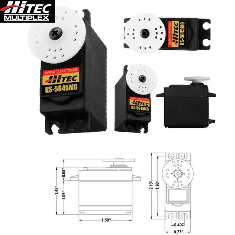 Hitec-Servo deportivo Digital, engranaje de Metal de alto Torque, Original, HS-5645MG