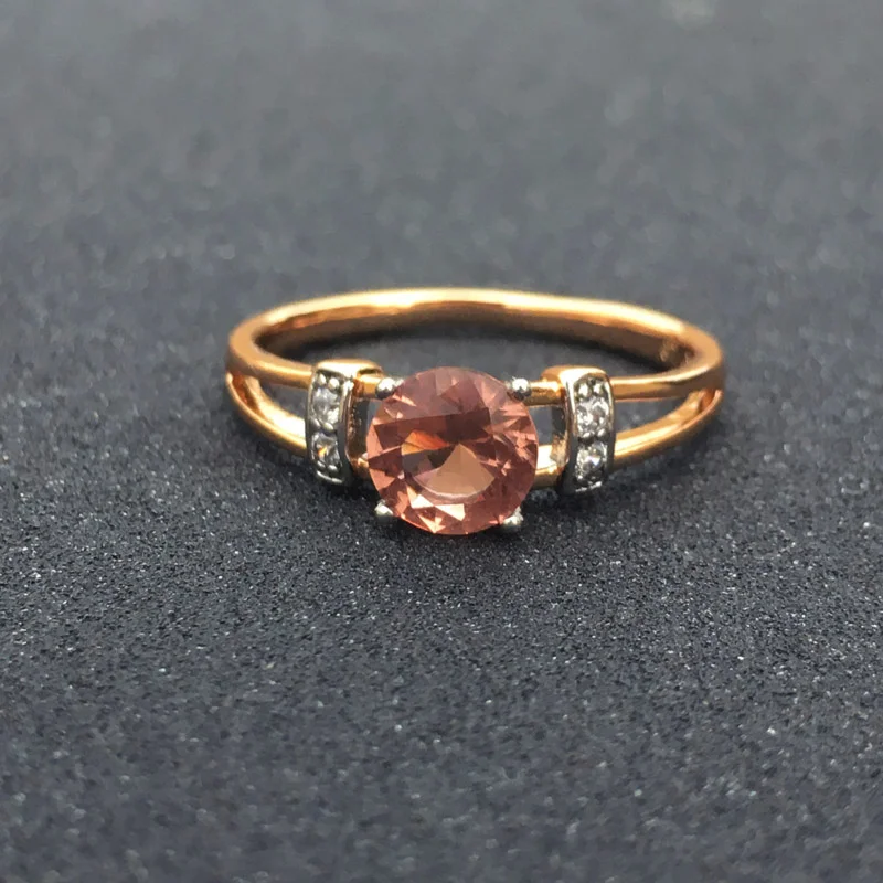 FFGems Elegant Zultanite Rings Diaspore Gemstone Color Change Rose Gold Simple Fine Jewelry For Women Party Gift Box