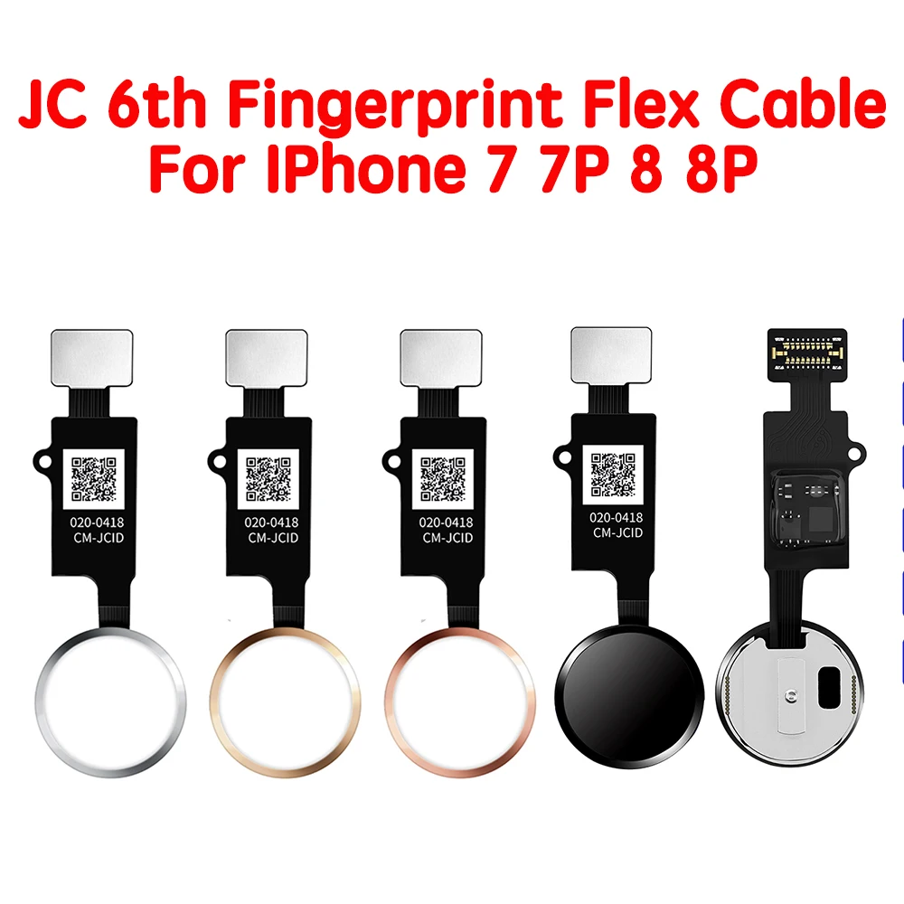 JC New 6th Generation Universal Home Button Flex Fit For iPhone 7 8 Plus SE 2020 Back Return Function No Touch ID Bluetooth