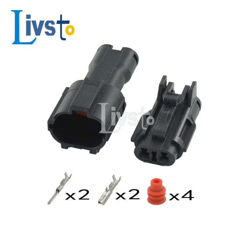 5/20/50/100 Sets 2 Pin SWP Style Waterproof Connector Adapter Automotive Black Socket Male or Female Plug MG610320-5 MG640322-5