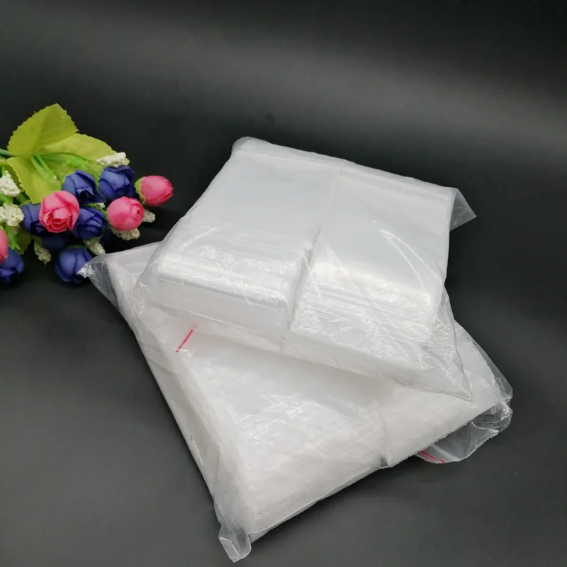 500 Stuks Wit Sieraden Opbergtas Clear Ziplock Plastic Zakken Voor Geschenken Bruiloft Sieraden Verpakking Zakken Hersluitbare Zip-Lock Zakjes