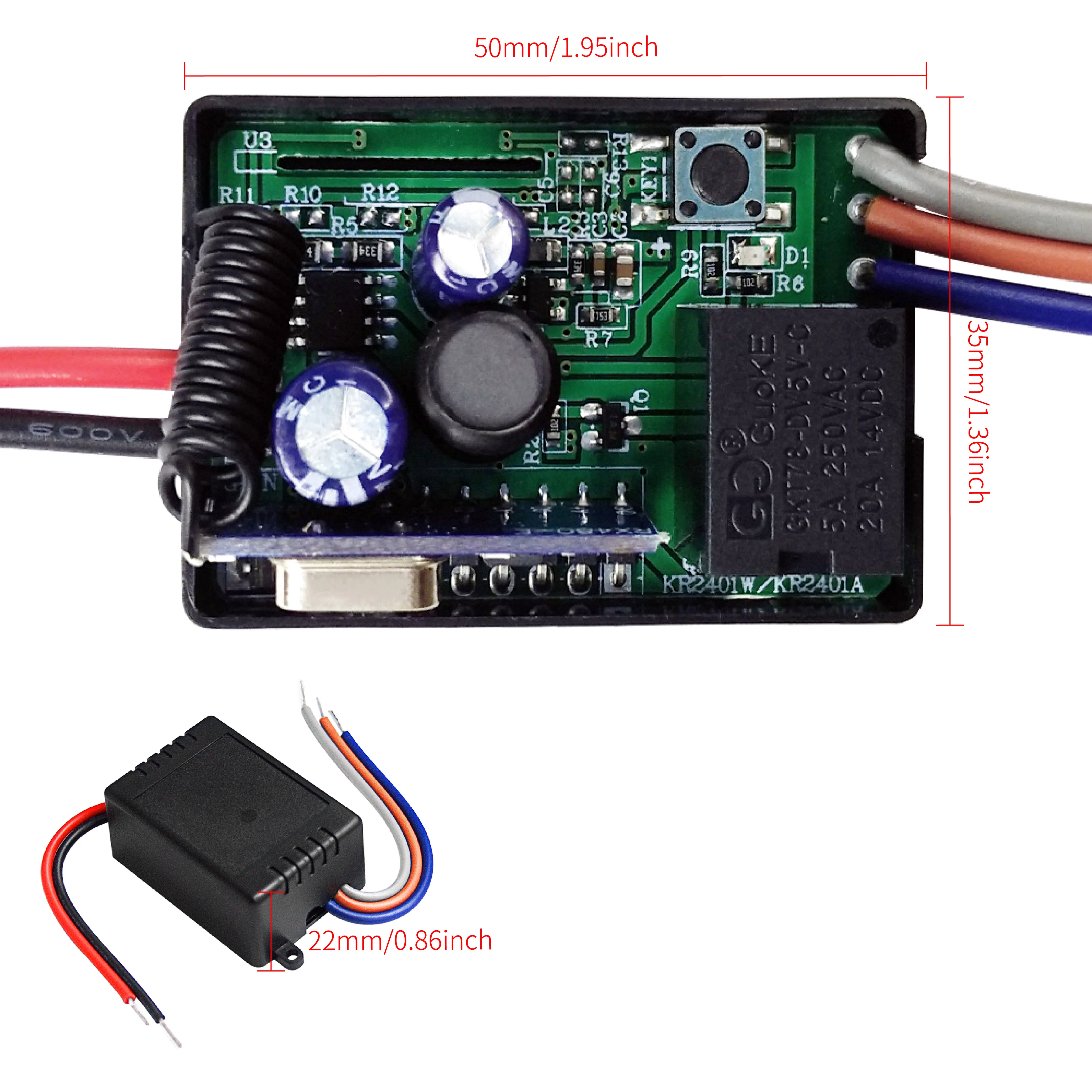 GERMA 433mhz pilot 6V 12V 24V moduł przekaźnika odbiorczego uniwersalny bezprzewodowy przełącznik DC5-30V sterowania Remoto Porton Electico