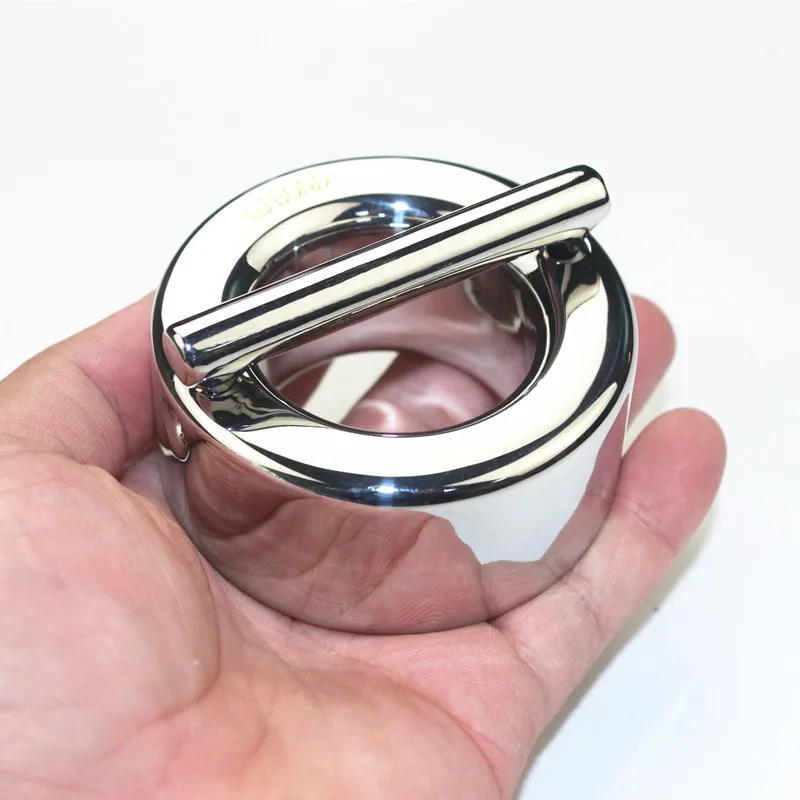 8 Sizes Penis Rings Pendants with Separation Rod Stainless Steel Scrotum Pendants Cock Ring Ball Stretchers for Men BB233