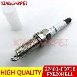 4PCS/lot FXE20HE11 Iridium Platinum Spark Plug  DILZKAR6A11 For NISSAN 22401-ED71B 22401ED71B 3436 FXE20HE11 IXEH20ETT Auto Part