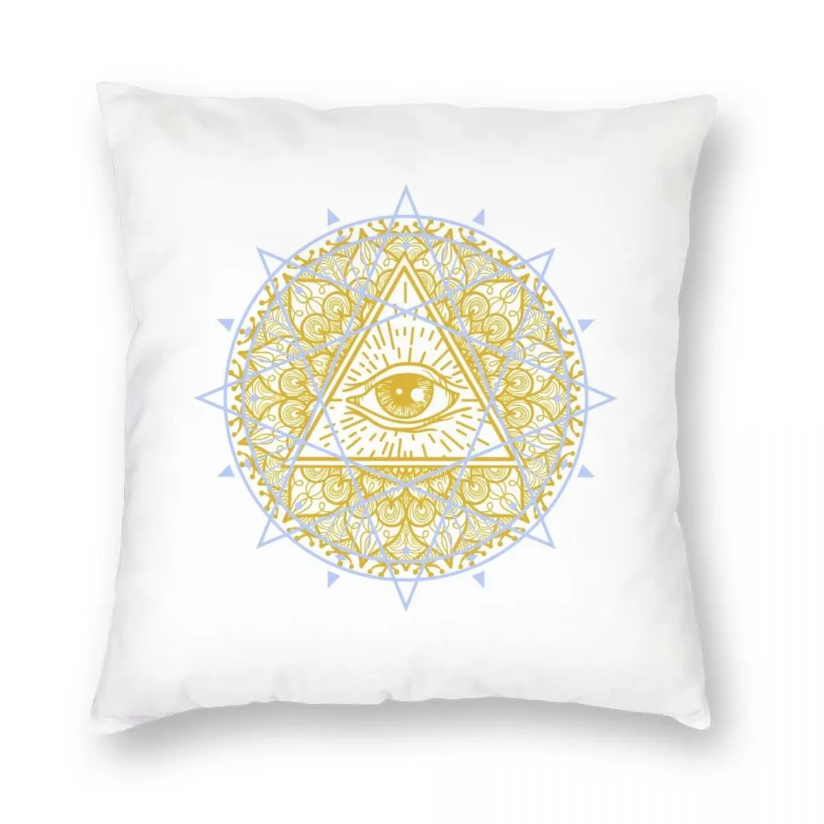 All Seeing Eye Of Enlightenment Square Pillowcase Polyester Linen Velvet Pattern Zip Decor Home Cushion Case