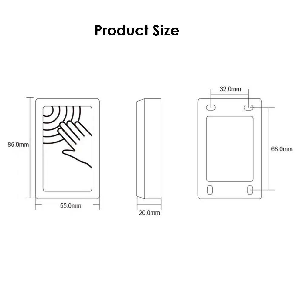 Palm Induction Switch Infrared Sensor Door Access Control Motion Detection On Off Switch Contactless Palm Induction Exit Button