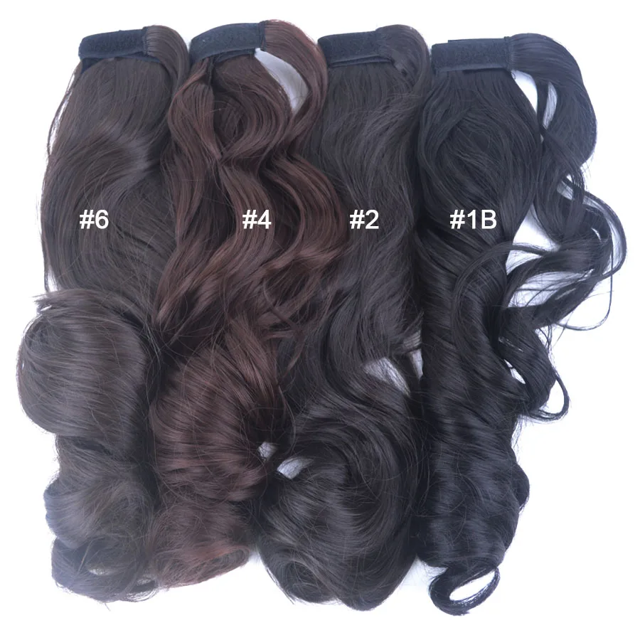 Lady\'s Wavy Ponytail Hair Extensio Long Curly Eye-Catching Hairstyles Mix Color Synthetic False Hairpieces