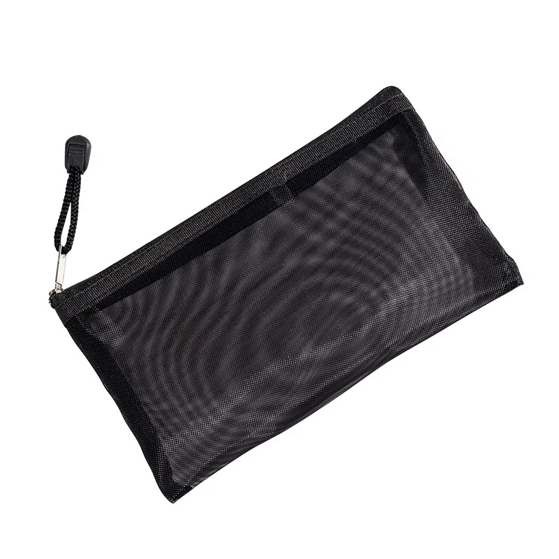 Nylon Simplicity Transparent Mesh Large-capacity Pencil Bag Male and Female Students Creative Pencil Case Office School Supplies