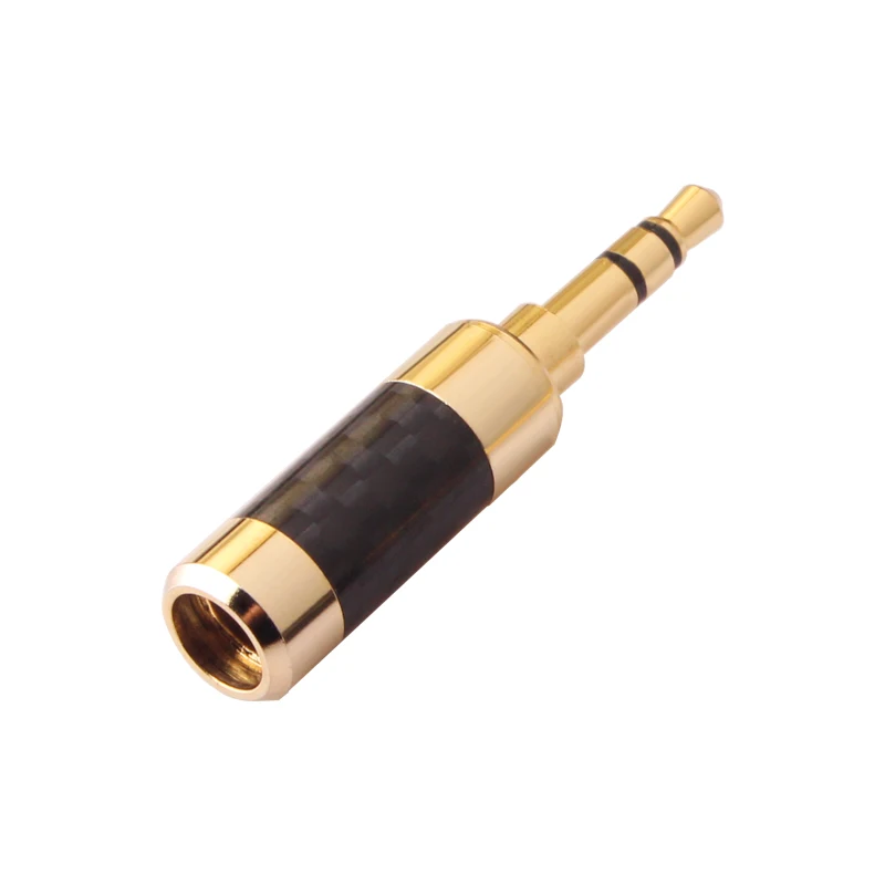 Enchufe macho estéreo de 3 polos de 3,5mm, Conector de Audio de cobre puro chapado en oro 3,5, adaptador de soldadura DIY para Cable de 4mm y 6mm