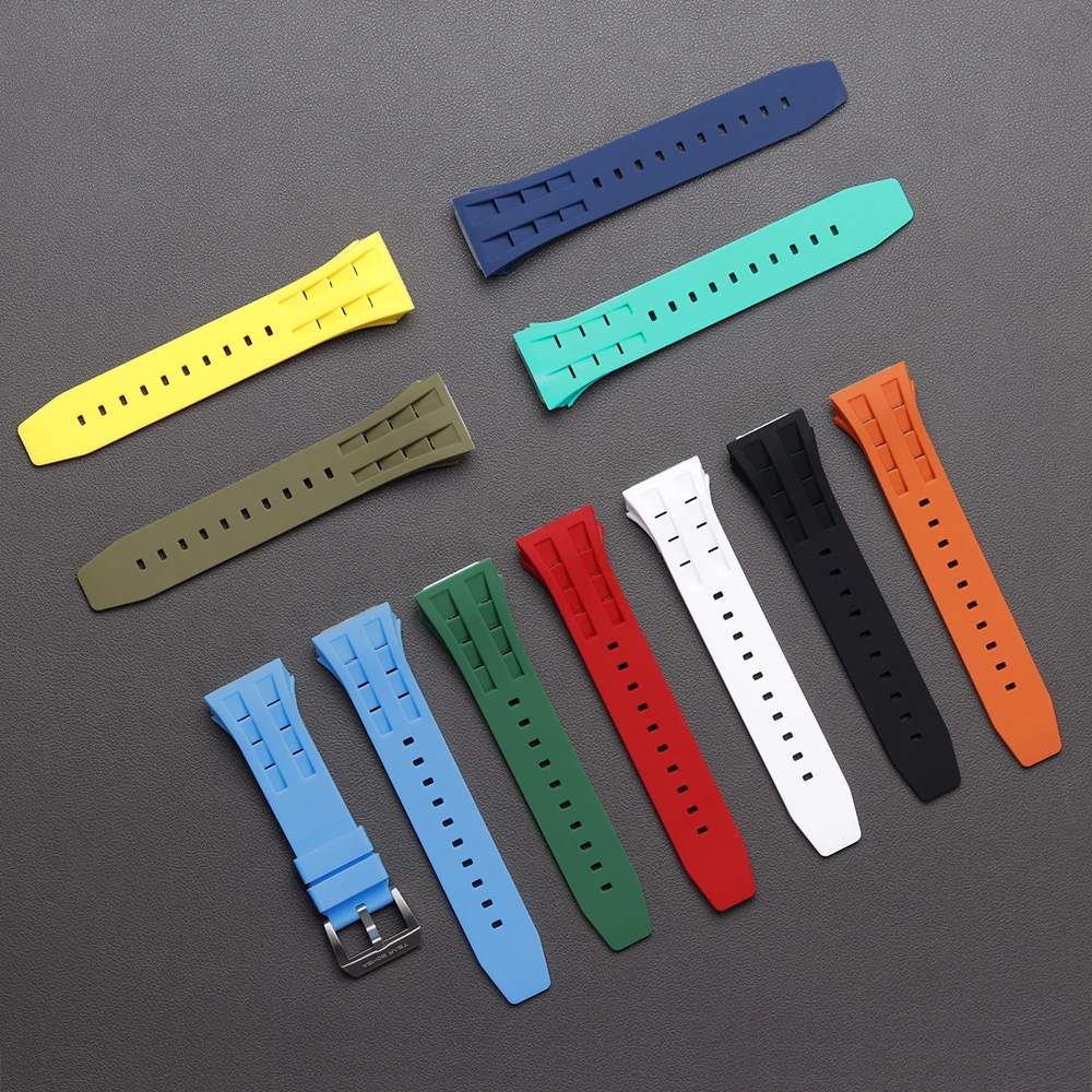 TSAR BOMBA  Silicone/FKM Rubber Strap Watch Strap Suitable for TB8204,TB8206,TB8207,TB8208,TB8209