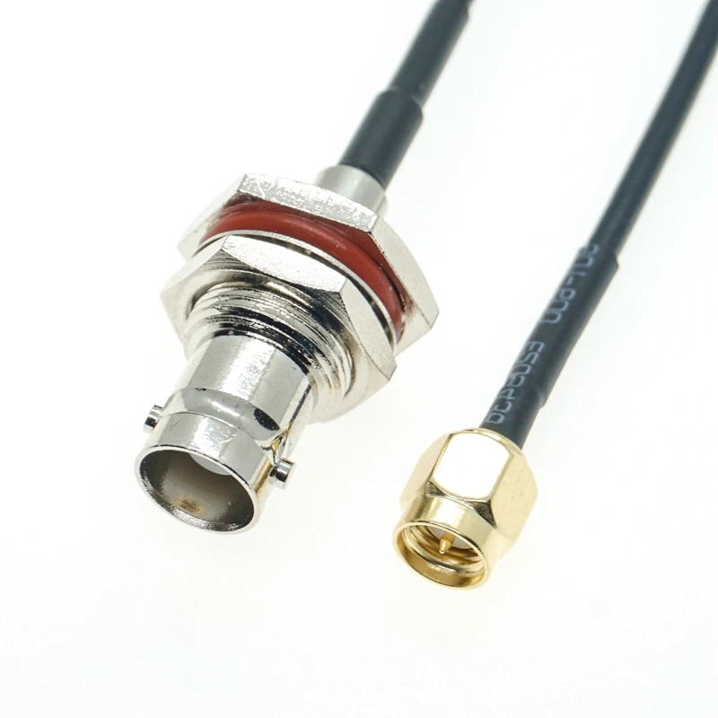 SMA Male To BNC Female Jack Nut Bulkhead Connector Adapter Rf Pigtail Coaxial Rg174 Jumper coax Extension cable