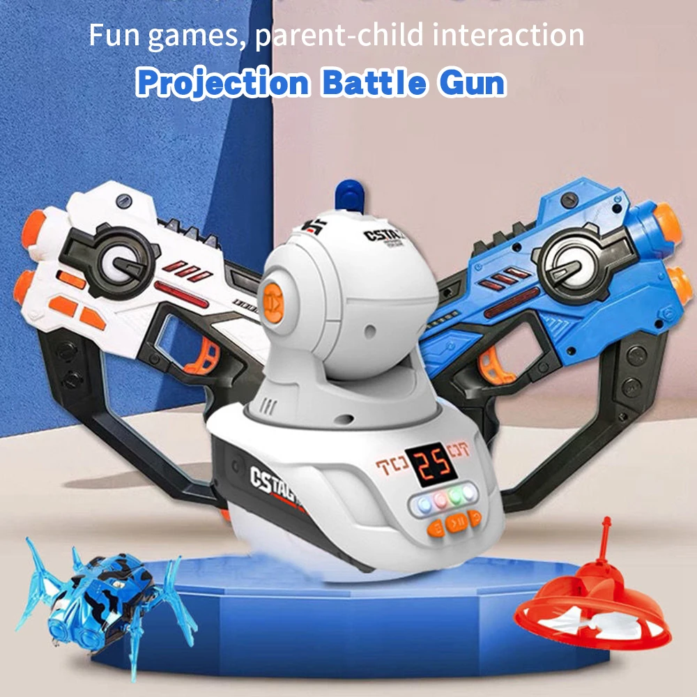 Laser Tag Projector Toy Gun Set Electric Infrared Toy Guns Battle Game Kids Laser Pistol for Boys Children Indoor Outdoor Sports