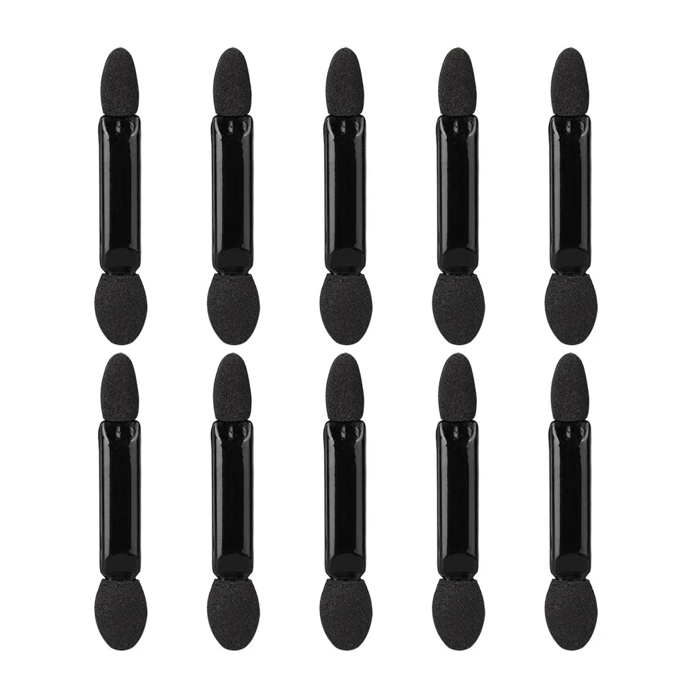 Black Double-Head Sponge Eyeshadow Brush Set Disposable Eye Shadow Set Make Up Brush Cosmetic Makeup Tool Lady New