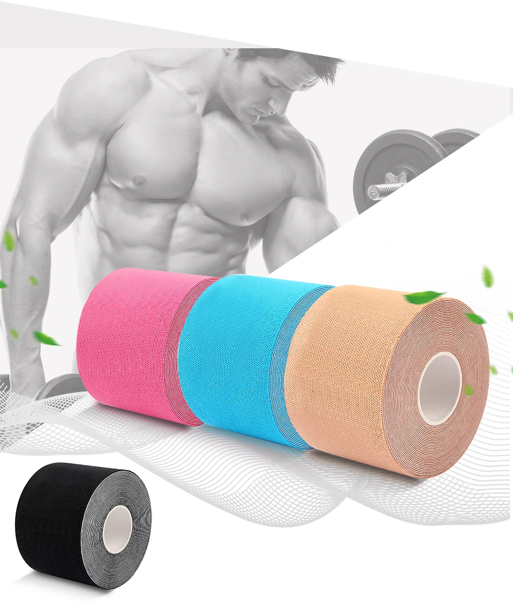 Waterproof Kinesiology Tape Athletic Kinesio Tape Face Scissors Elastoplast Sports Bandage Fitness Medical Tapes Relief Muscle